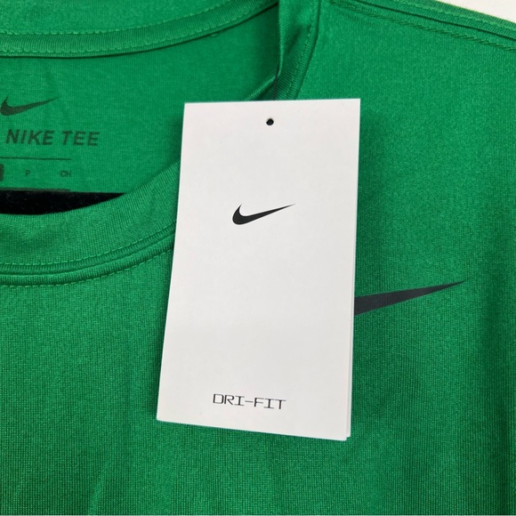 NWT The Nike Tee Dri-Fit Green Crewneck T-Shirt Men's Small Athletic - Picture 3 of 4